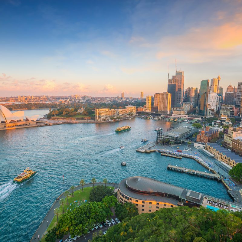 Downtown Sydney skyline in Australia